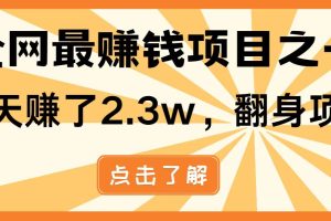 全网首发，暴利项目，每天被动收益1500+，长期管道收益！0成本自己做老板！