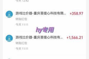 游戏全自动搬砖项目，日入千元，长期稳定可做