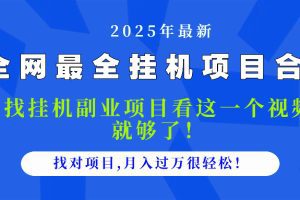 2025最全挂机项目合集 找项目看这一个视频就够了，做对项目月入过万很