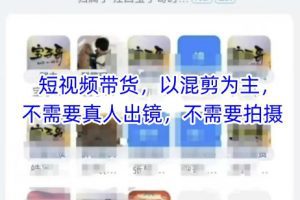 宝子哥头部团队短视频带货，以混剪为主，不需要真人出镜，不需要拍摄