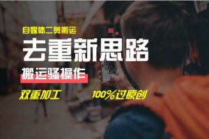 去重新思路，详细教你自媒体视频二剪搬运技术，自己加工双重去重100%过