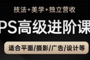 PS高级后期进阶课(技法+美学+独立营收)，适合平面摄影广告设计等