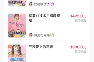 快手半无人直播，游戏合伙人蛋仔派对，一周收益5000+